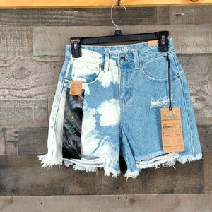 Organic Blue Mindful Collection High Rise Vintage Fit Shorts